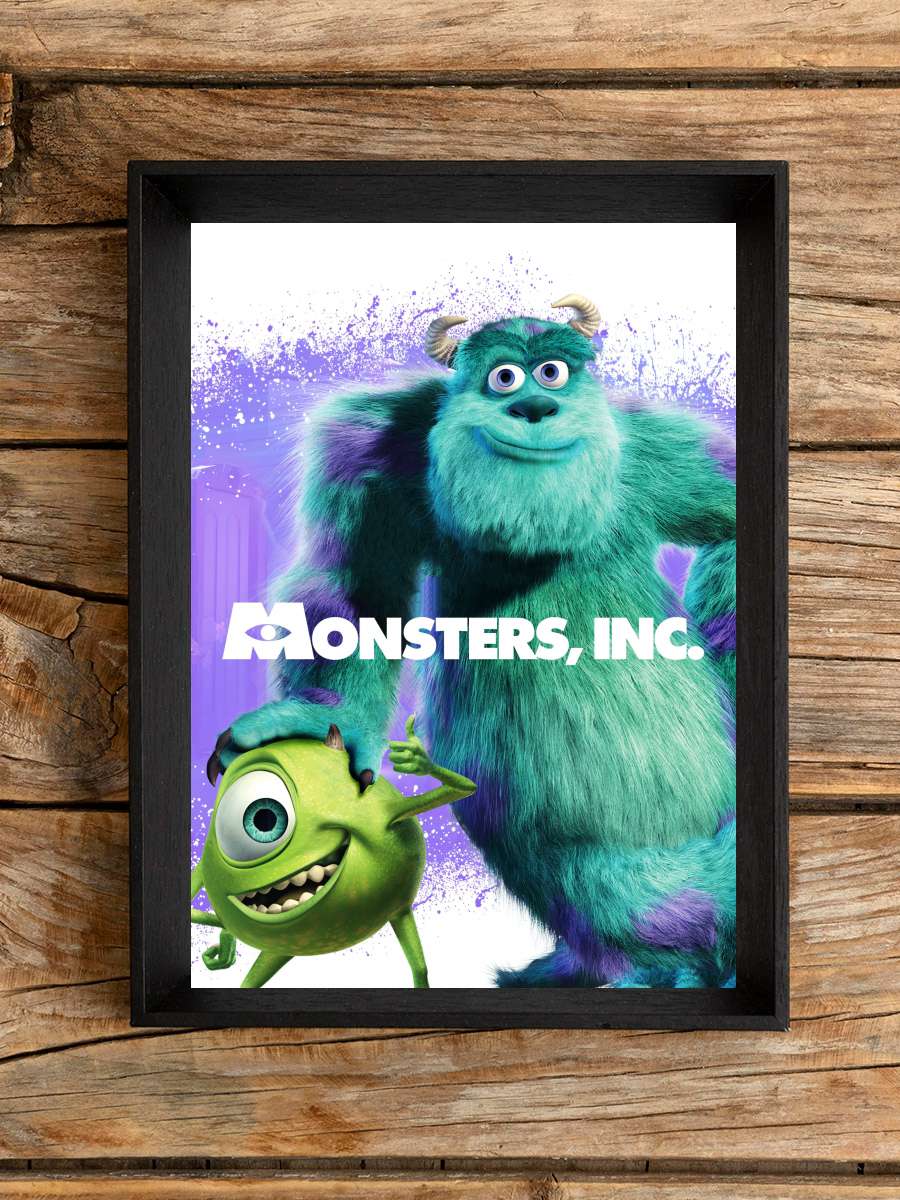 Sevimli Canavarlar - Monsters, Inc. Film Tablo Siyah Çerçeveli Film Poster Afiş Tablo