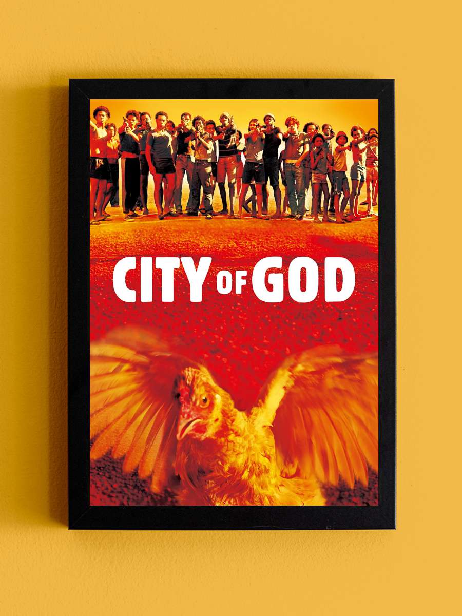 Tanrı Kent - Cidade de Deus Film Tablo Siyah Çerçeveli Film Poster Afiş Tablo