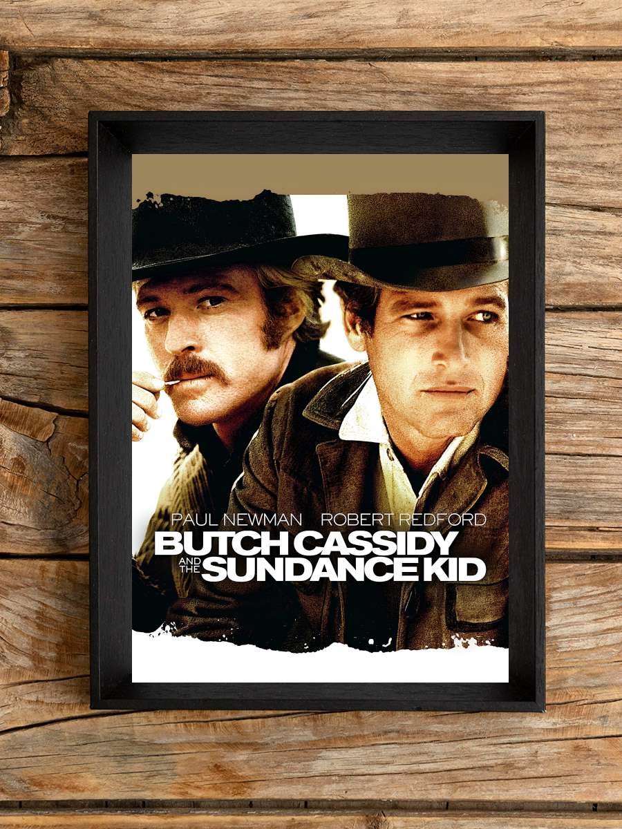 Sonsuz Ölüm - Butch Cassidy and the Sundance Kid Film Tablo Siyah Çerçeveli Film Poster Afiş Tablo