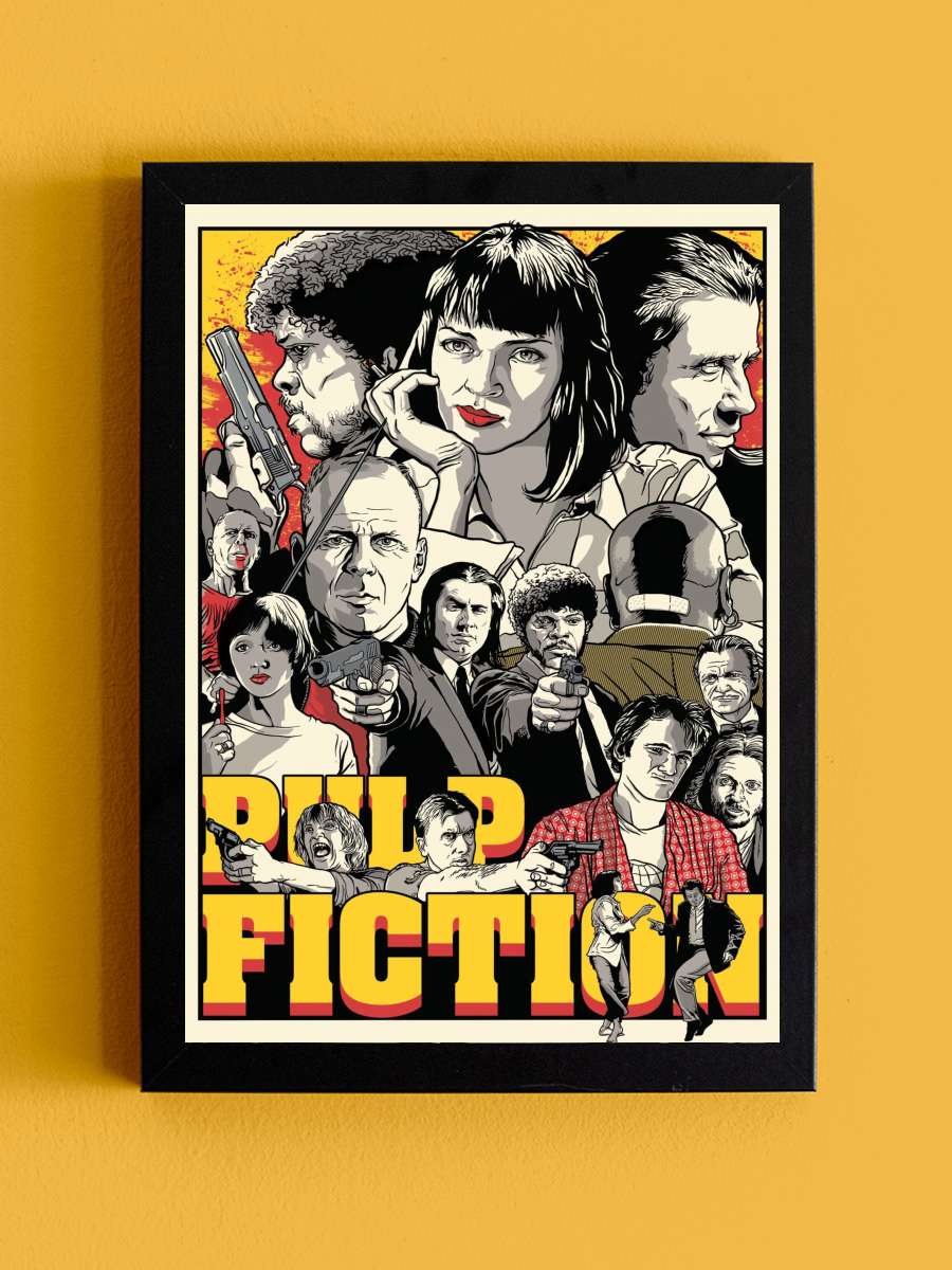 Ucuz Roman - Pulp Fiction Film Tablo Siyah Çerçeveli Film Poster Afiş Tablo - En İyi Fiyatlarla