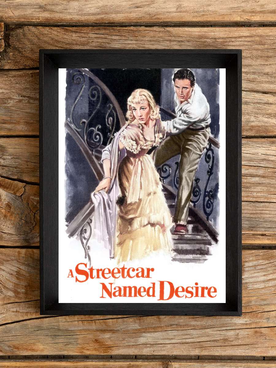İhtiras Tramvayı - A Streetcar Named Desire Film Tablo Siyah Çerçeveli Film Poster Afiş Tablo