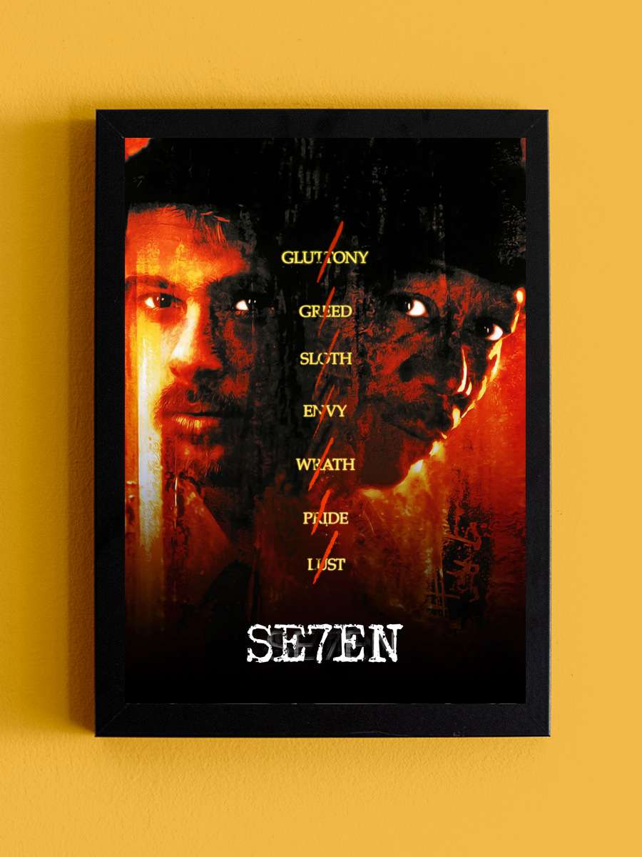 Yedi - Se7en Film Tablo Siyah Çerçeveli Film Poster Afiş Tablo - En İyi Fiyatlarla