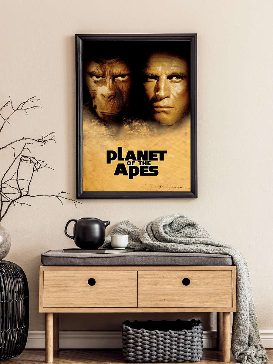 Maymunlar Cehennemi - Planet of the Apes Film Tablo Siyah Çerçeveli Film Poster Afiş Tablo