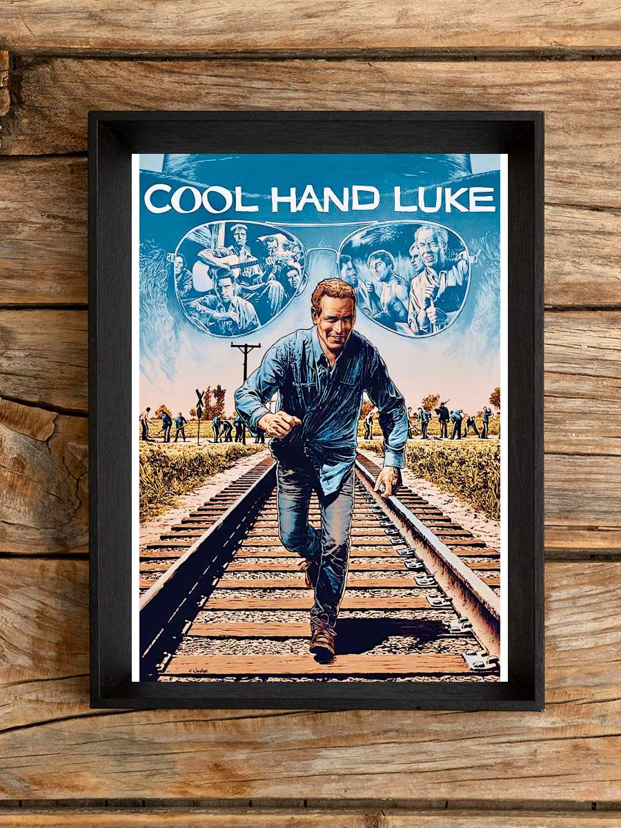 Parmaklıklar Arasında - Cool Hand Luke Film Tablo Siyah Çerçeveli Film Poster Afiş Tablo