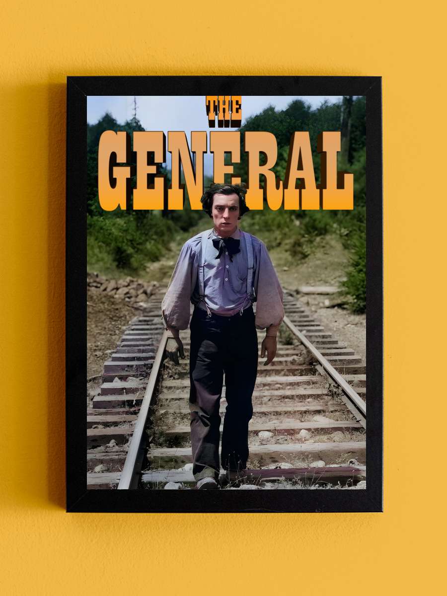 General - The General Film Tablo Siyah Çerçeveli Film Poster Afiş Tablo - En İyi Fiyatlarla