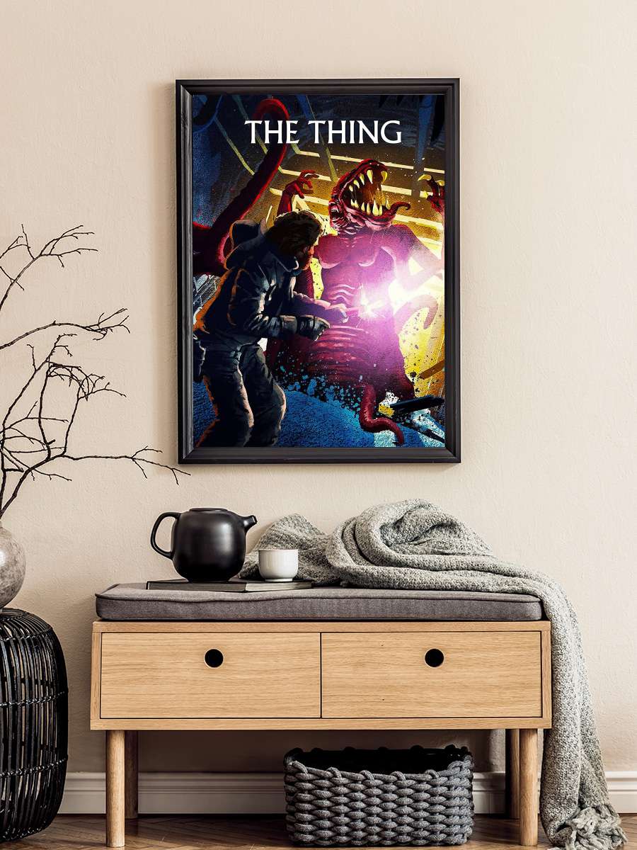 Şey - The Thing Film Tablo Siyah Çerçeveli Film Poster Afiş Tablo