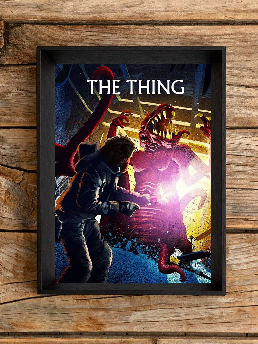Şey - The Thing Film Tablo Siyah Çerçeveli Film Poster Afiş Tablo