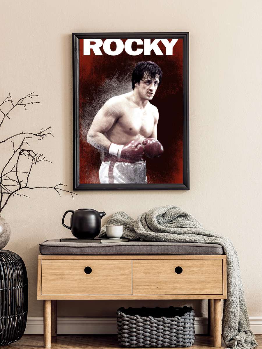 Rocky Film Tablo Siyah Çerçeveli Film Poster Afiş Tablo