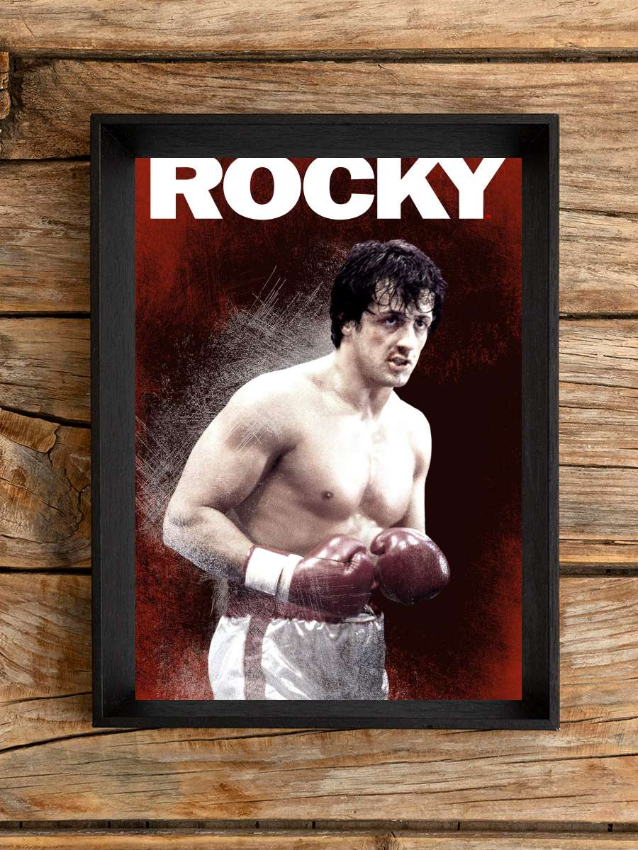 Rocky Film Tablo Siyah Çerçeveli Film Poster Afiş Tablo