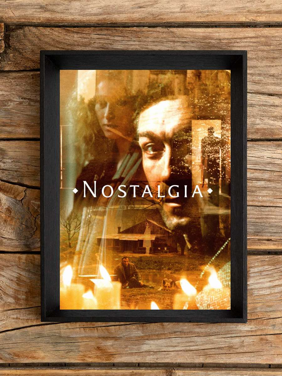 Nostalji - Ностальгия Film Tablo Siyah Çerçeveli Film Poster Afiş Tablo