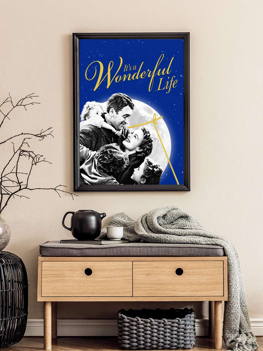 Şahane Hayat - It's a Wonderful Life Film Tablo Siyah Çerçeveli Film Poster Afiş Tablo