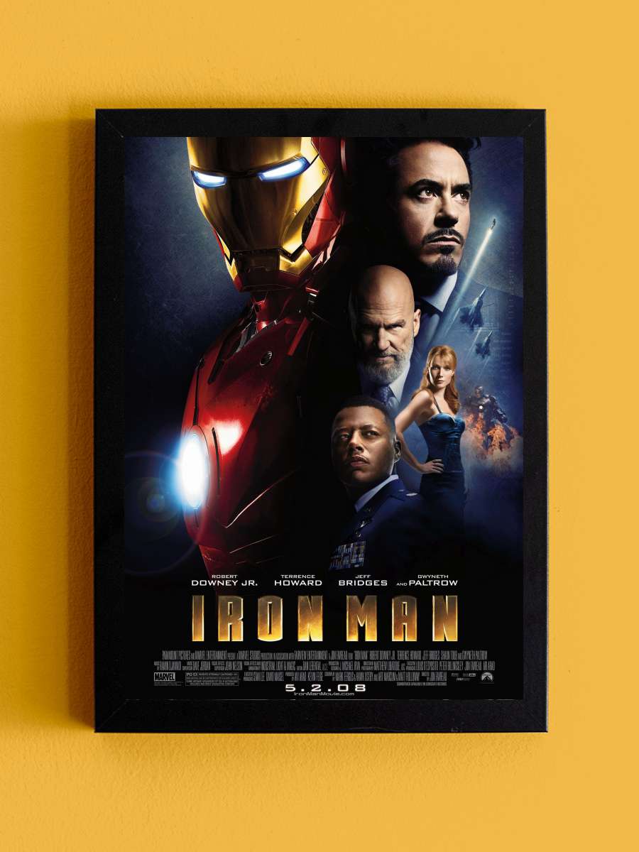 Iron Man Film Tablo Siyah Çerçeveli Film Poster Afiş Tablo