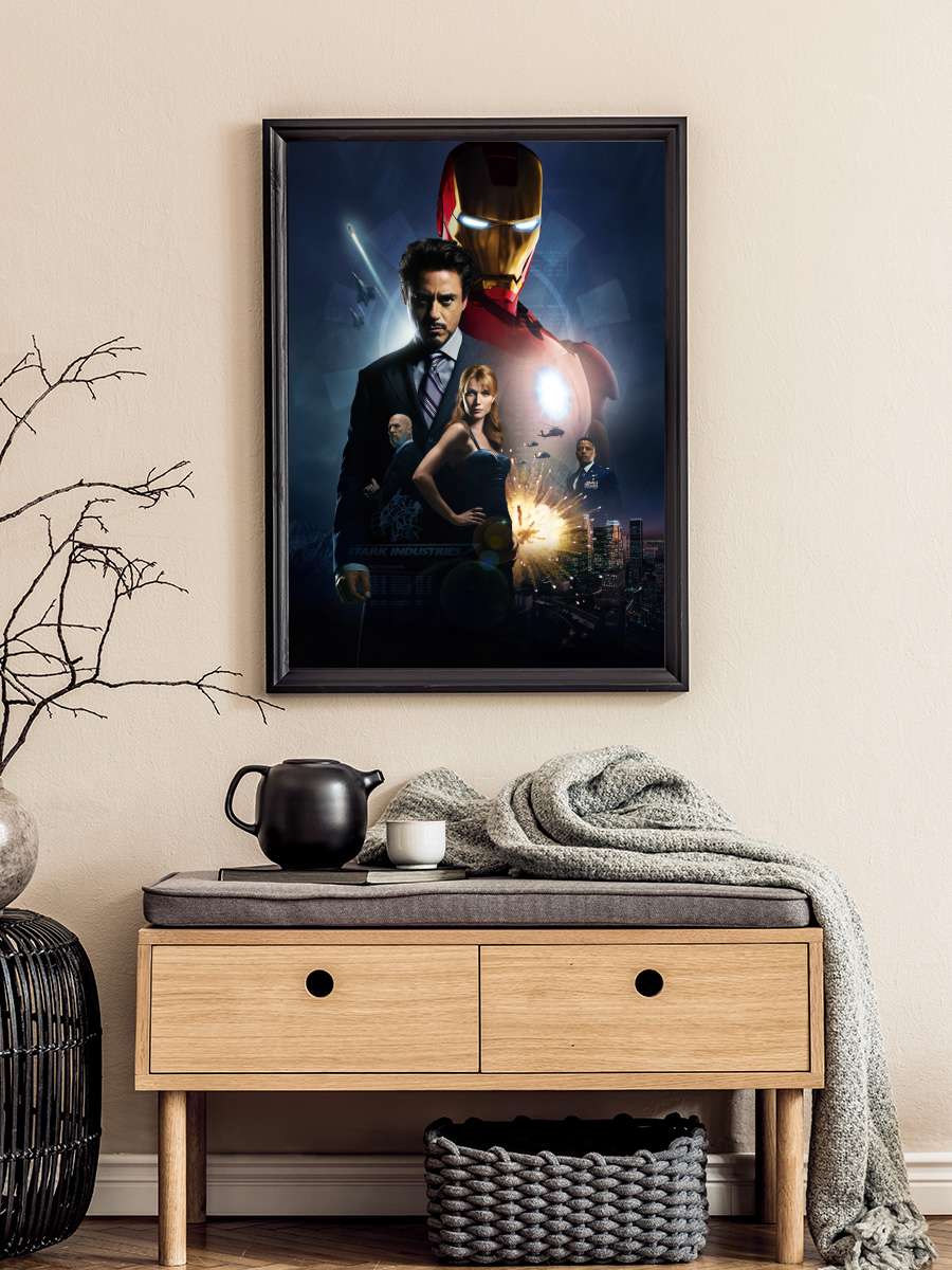 Iron Man Film Tablo Siyah Çerçeveli Film Poster Afiş Tablo