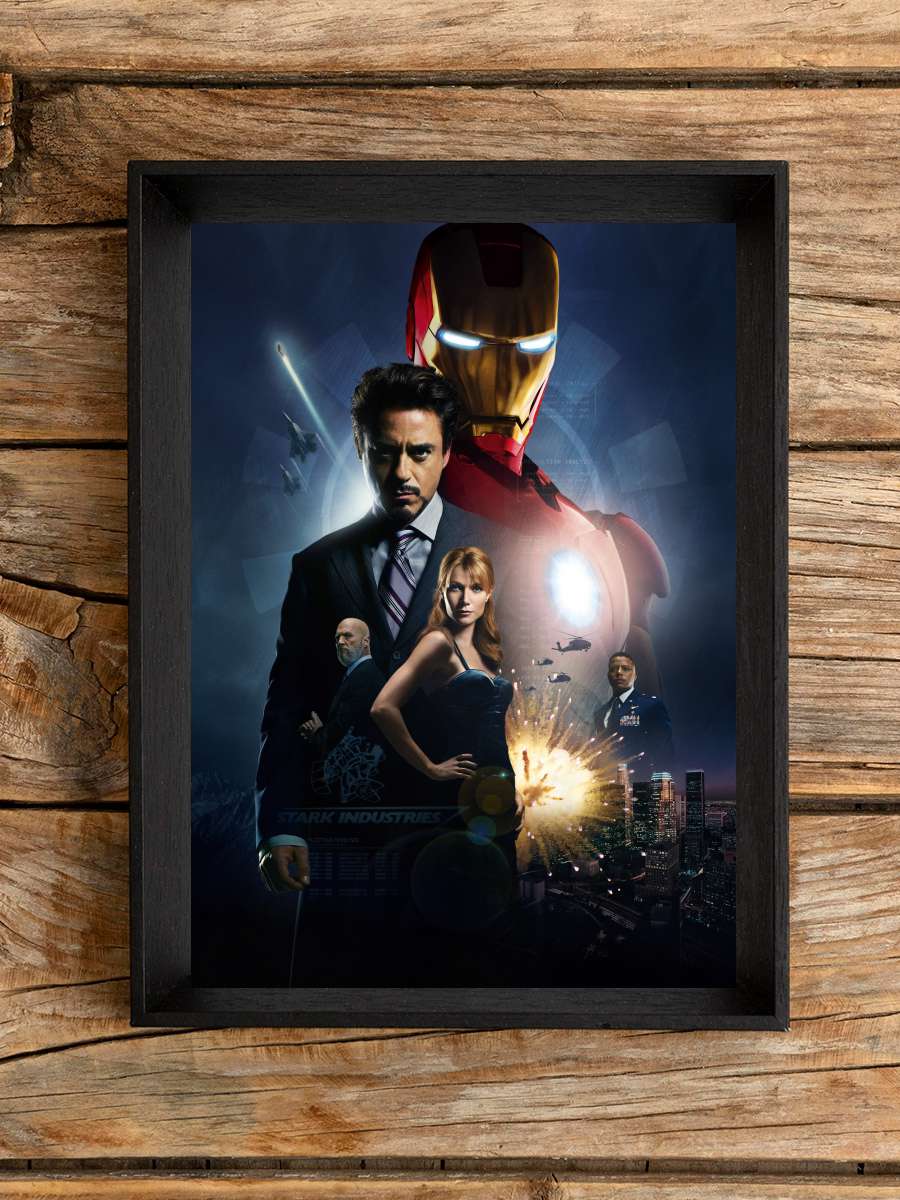 Iron Man Film Tablo Siyah Çerçeveli Film Poster Afiş Tablo