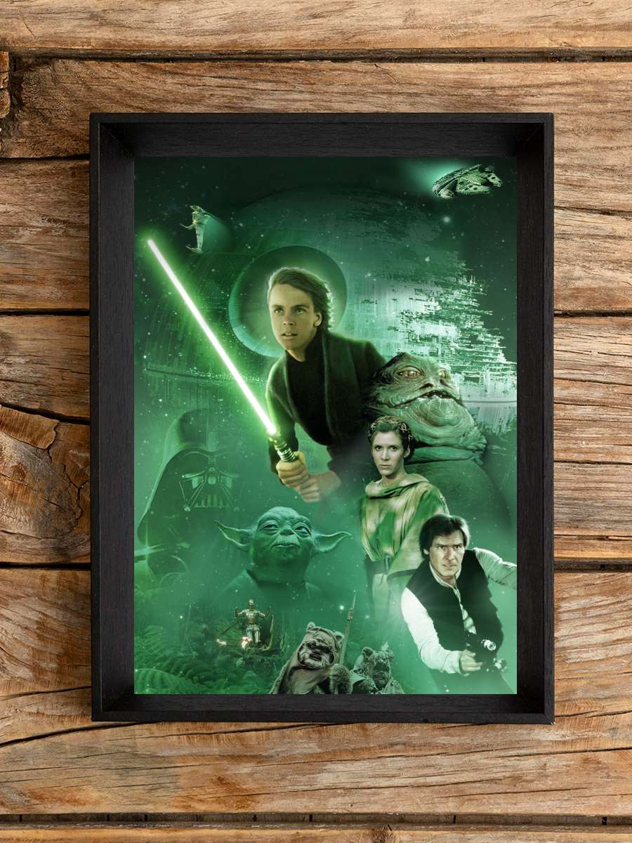 Yıldız Savaşları: Jedi'nin Dönüşü - Return of the Jedi Film Tablo Siyah Çerçeveli Film Poster Afiş Tablo