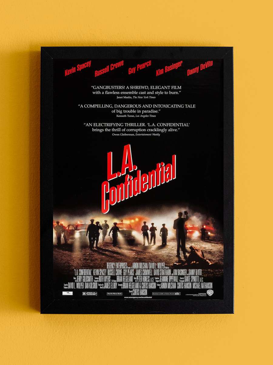 Los Angeles Sırları - L.A. Confidential Film Tablo Siyah Çerçeveli Film Poster Afiş Tablo