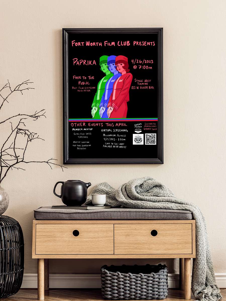 Paprika - パプリカ Film Tablo Siyah Çerçeveli Film Poster Afiş Tablo