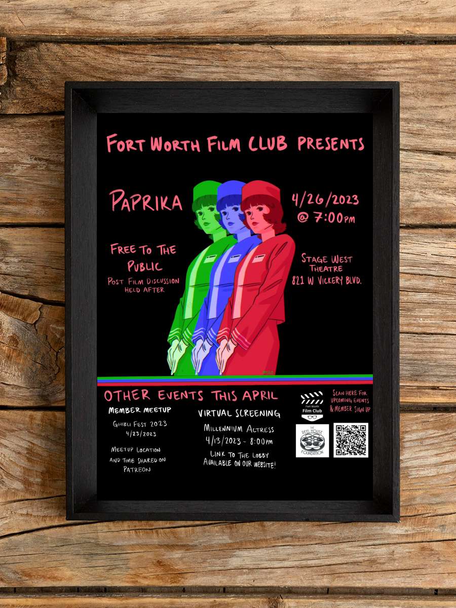 Paprika - パプリカ Film Tablo Siyah Çerçeveli Film Poster Afiş Tablo