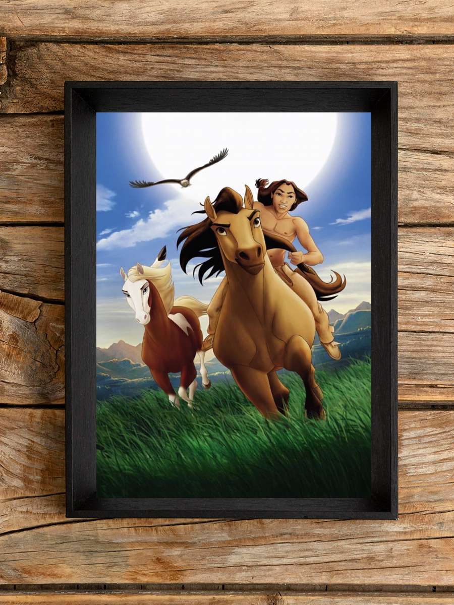 Özgür Ruh - Spirit: Stallion of the Cimarron Film Tablo Siyah Çerçeveli Film Poster Afiş Tablo