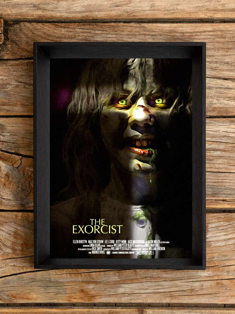 Şeytan - The Exorcist Film Tablo Siyah Çerçeveli Film Poster Afiş Tablo