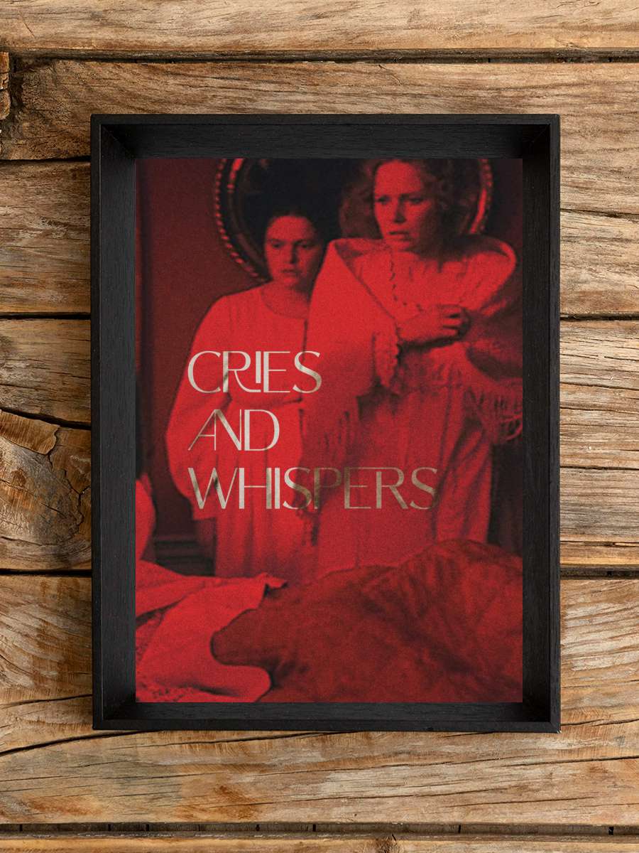 Çığlıklar ve Fısıltılar - Viskningar och rop Film Tablo Siyah Çerçeveli Film Poster Afiş Tablo