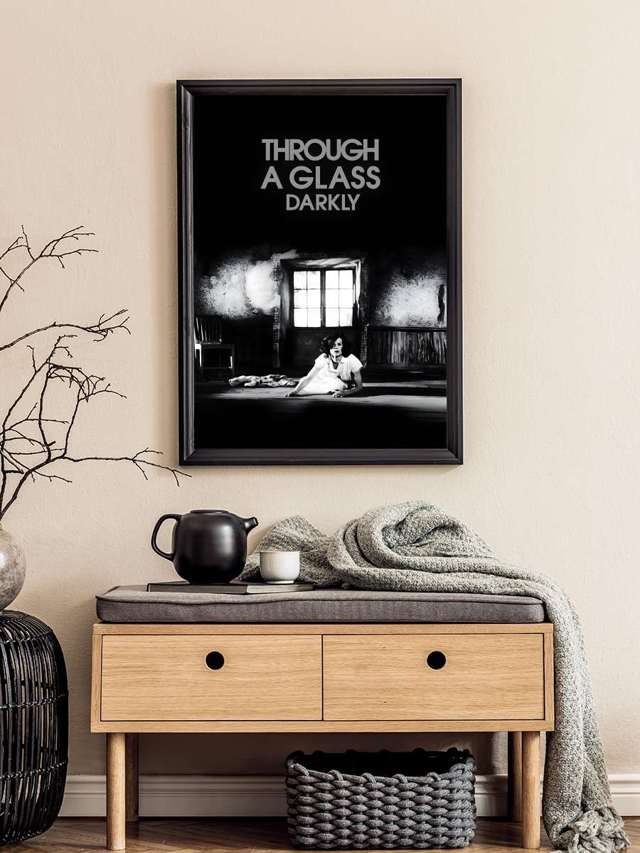 Aynadaki Gibi - Såsom i en spegel Film Tablo Siyah Çerçeveli Film Poster Afiş Tablo