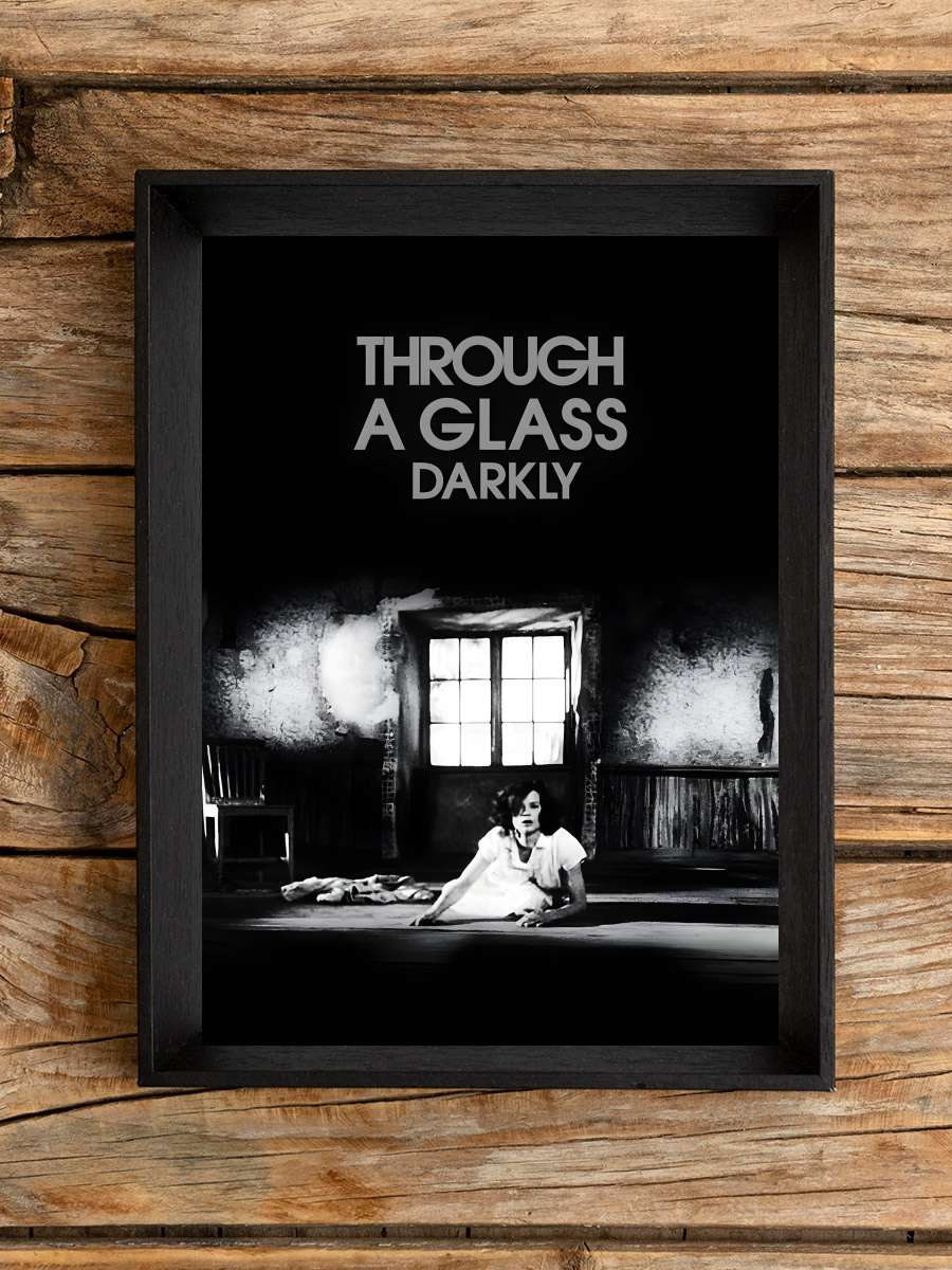 Aynadaki Gibi - Såsom i en spegel Film Tablo Siyah Çerçeveli Film Poster Afiş Tablo