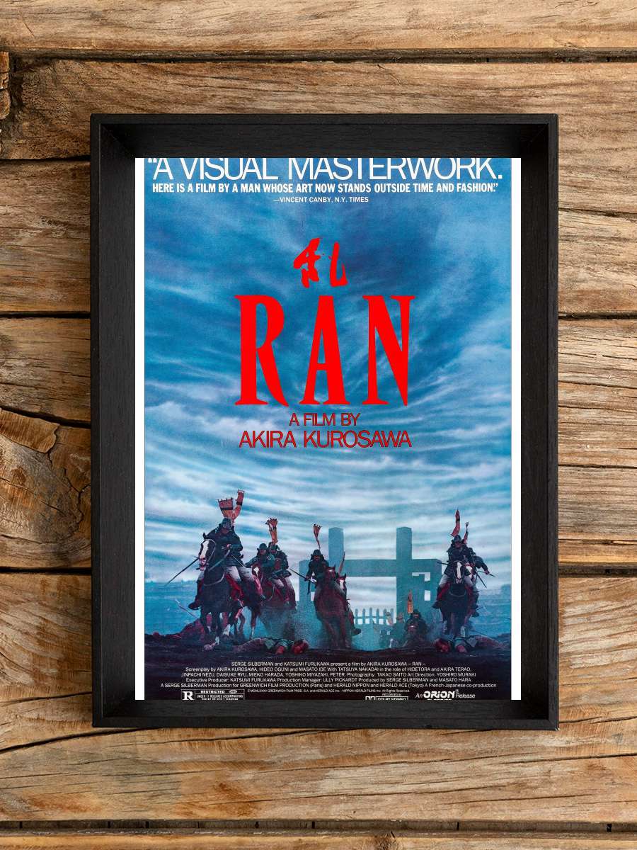 Ran - 乱 Film Tablo Siyah Çerçeveli Film Poster Afiş Tablo