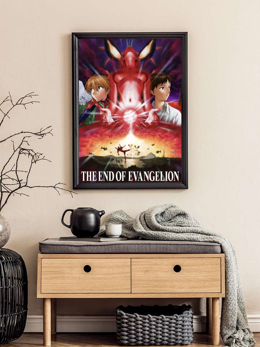 Neon Genesis Evangelion: Evangelion'un Sonu - 新世紀エヴァンゲリオン劇場版 Air／まごころを、君に Film Tablo Siyah Çerçeveli Film Poster Afiş Tablo