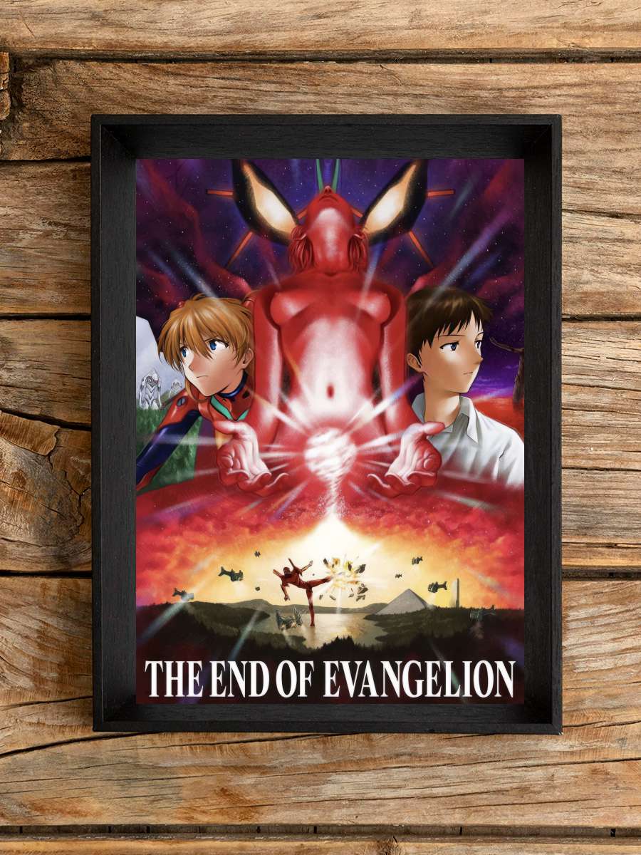 Neon Genesis Evangelion: Evangelion'un Sonu - 新世紀エヴァンゲリオン劇場版 Air／まごころを、君に Film Tablo Siyah Çerçeveli Film Poster Afiş Tablo