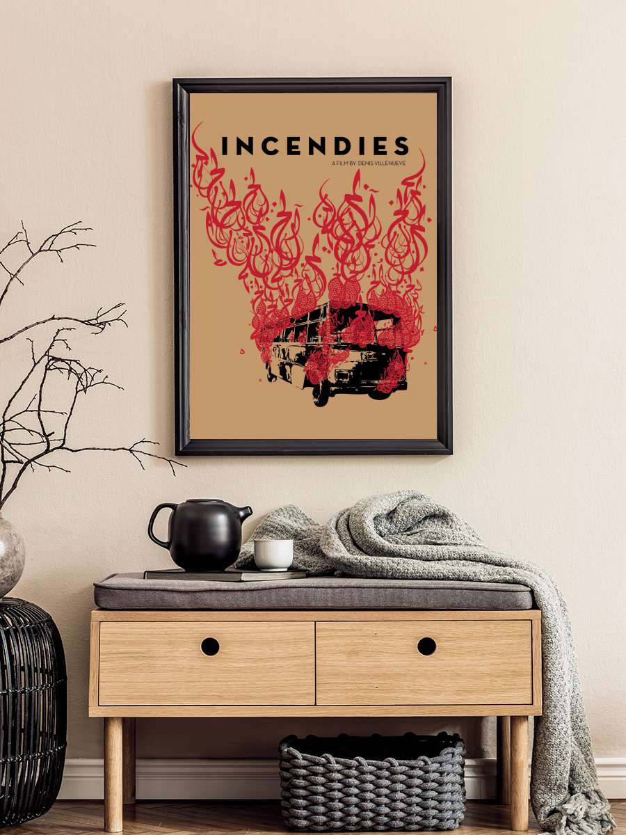 İçimdeki Yangın - Incendies Film Tablo Siyah Çerçeveli Film Poster Afiş Tablo