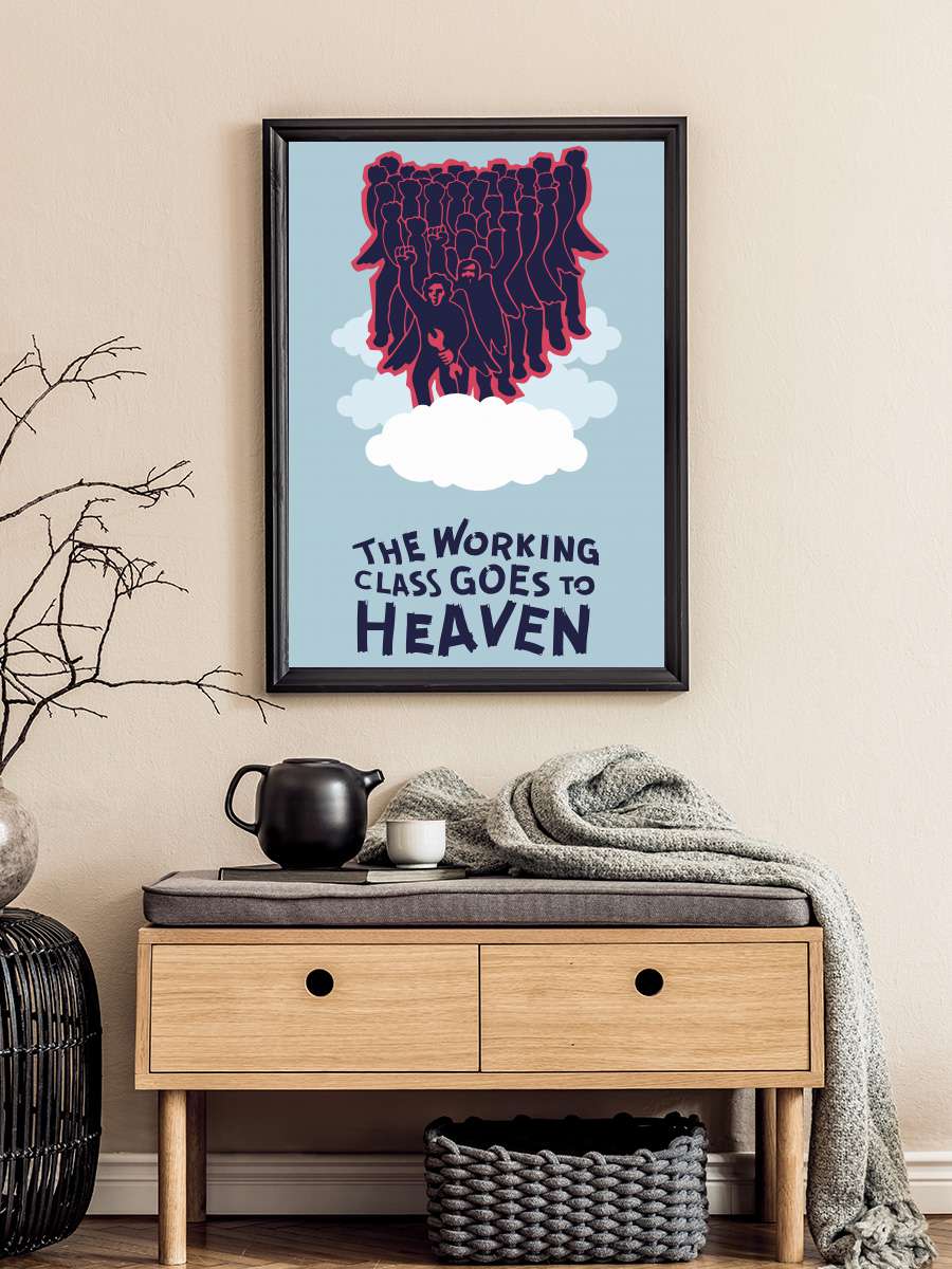 İşçi Sınıfı Cennete Gider - La classe operaia va in paradiso Film Tablo Siyah Çerçeveli Film Poster Afiş Tablo