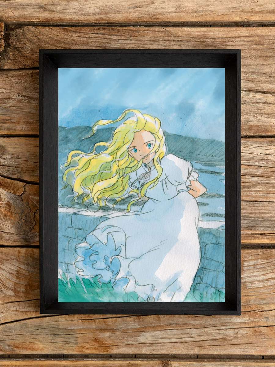 Marnie Oradayken - 思い出のマーニー Film Tablo Siyah Çerçeveli Film Poster Afiş Tablo