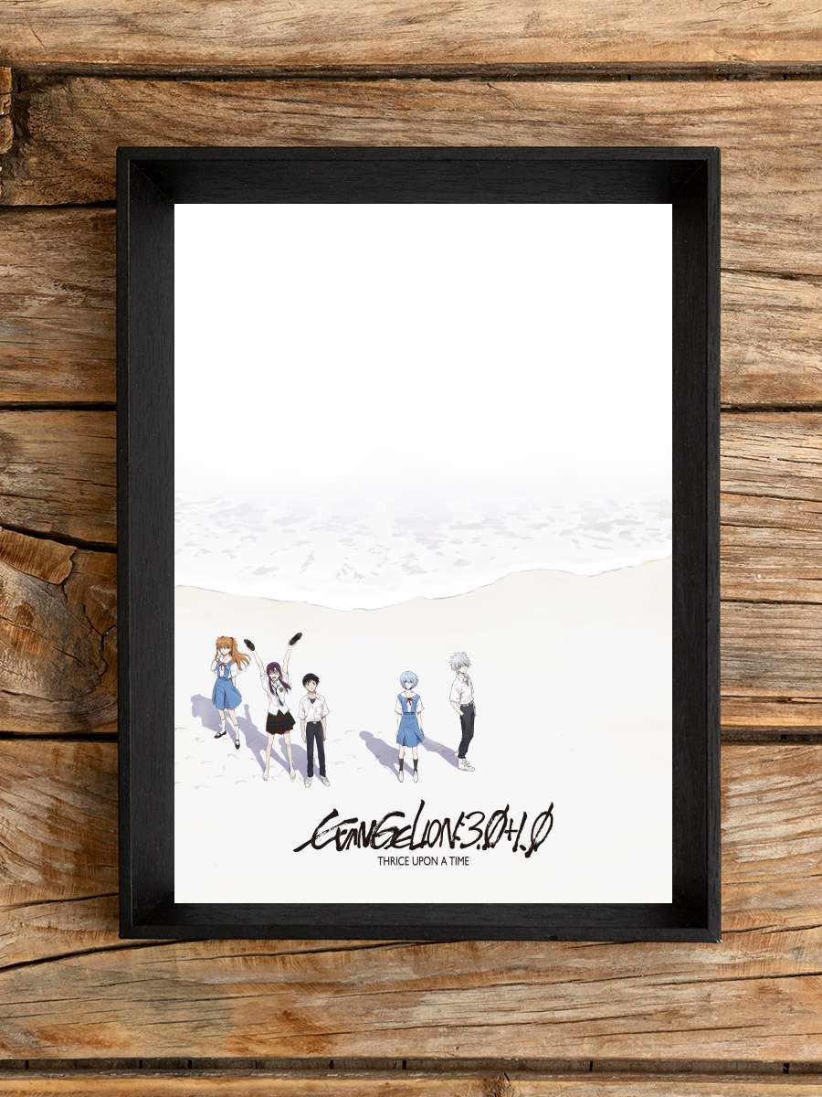 Evangelion: Bir Seferde Üç Kez 3.0+1.0 - シン・エヴァンゲリオン劇場版:|| Film Tablo Siyah Çerçeveli Film Poster Afiş Tablo