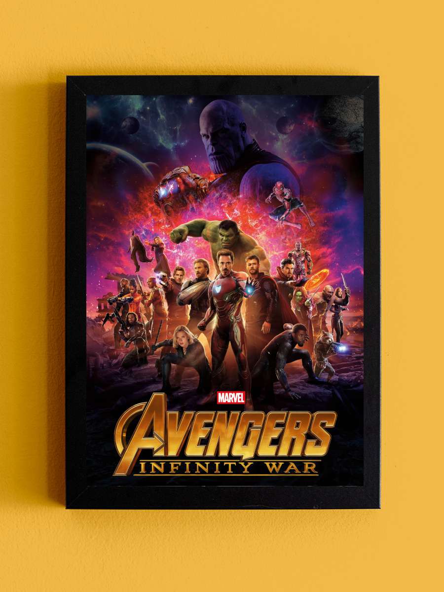 Avengers: Sonsuzluk Savaşı - Avengers: Infinity War Film Tablo Siyah Çerçeveli Film Poster Afiş Tablo