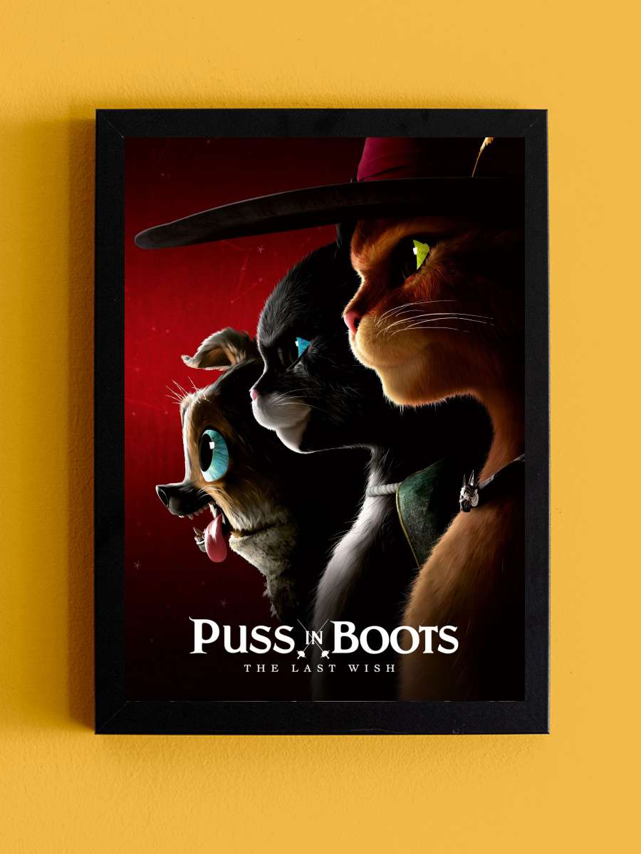 Çizmeli Kedi: Son Dilek - Puss in Boots: The Last Wish Film Tablo Siyah Çerçeveli Film Poster Afiş Tablo