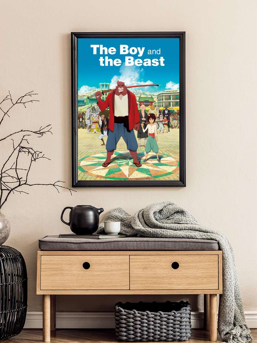 Çocuk ve Canavar - バケモノの子 Film Tablo Siyah Çerçeveli Film Poster Afiş Tablo