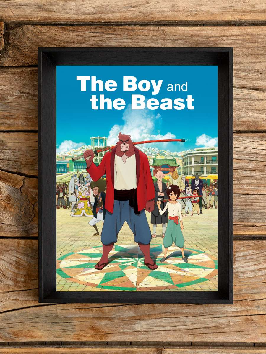 Çocuk ve Canavar - バケモノの子 Film Tablo Siyah Çerçeveli Film Poster Afiş Tablo