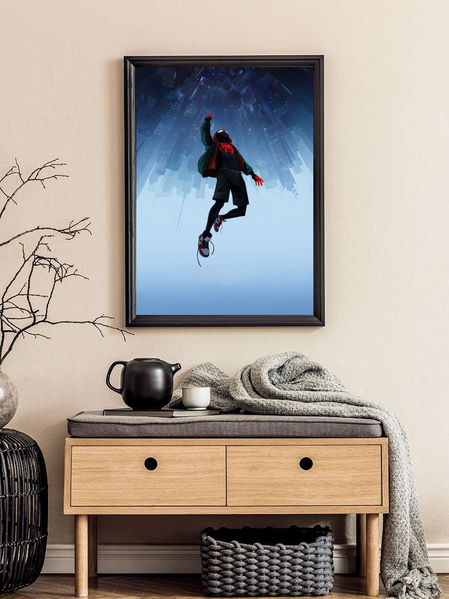 Örümcek Adam: Örümcek Evreninde - Spider-Man: Into the Spider-Verse Film Tablo Siyah Çerçeveli Film Poster Afiş Tablo
