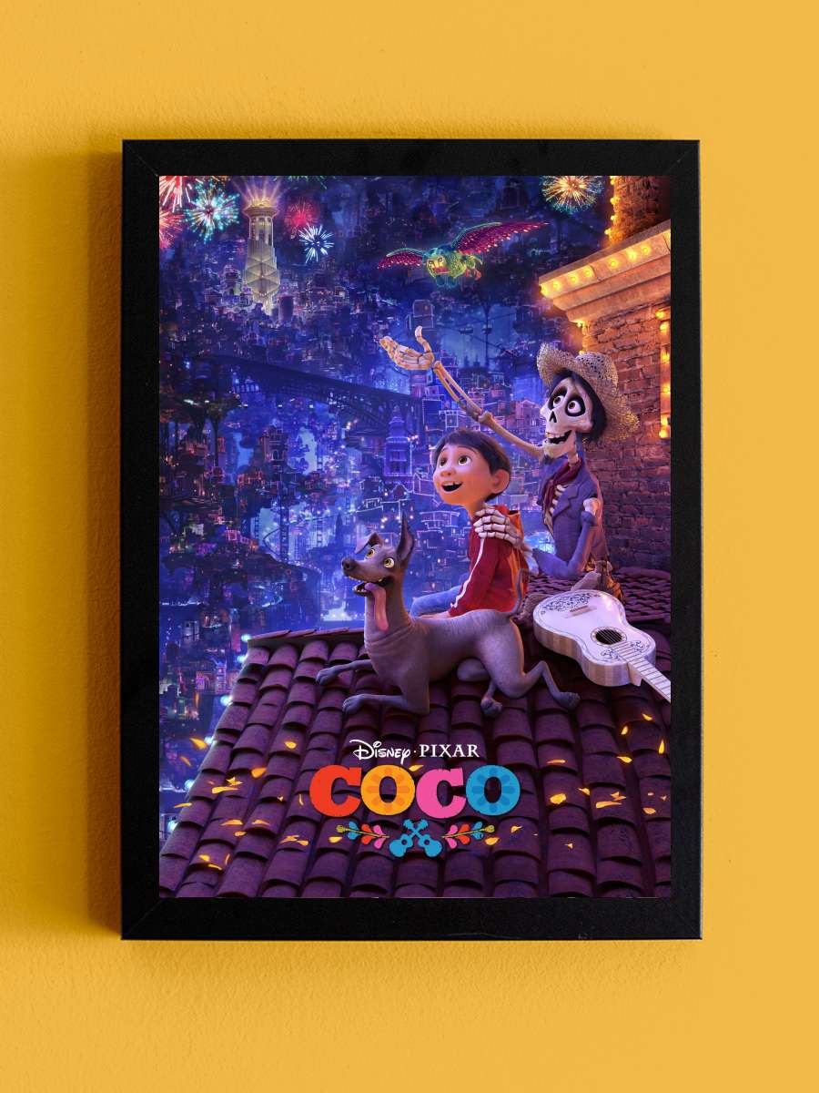 Coco Film Tablo Siyah Çerçeveli Film Poster Afiş Tablo - En İyi Fiyatlarla