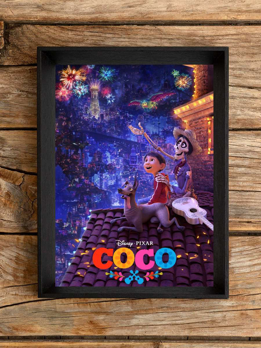 Coco Film Tablo Siyah Çerçeveli Film Poster Afiş Tablo