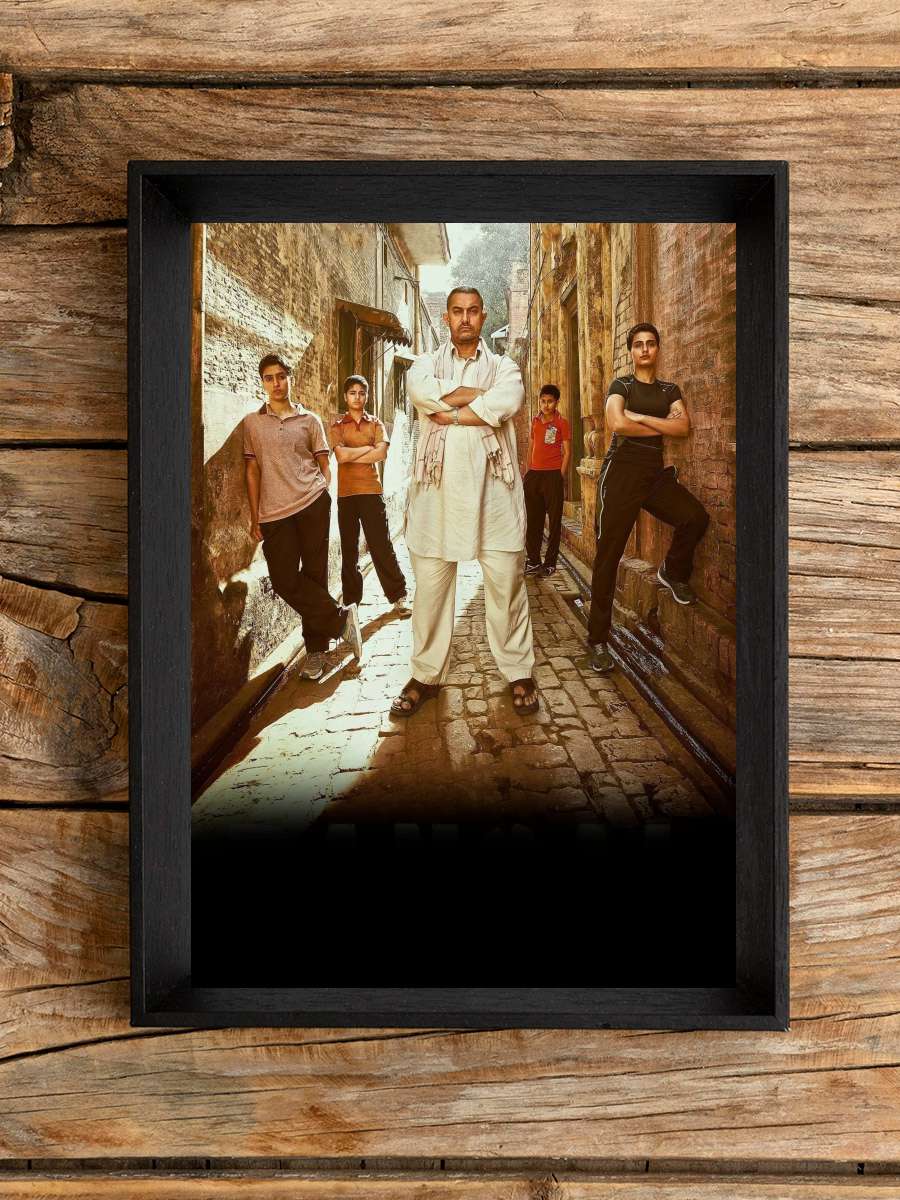 Dangal - दंगल Film Tablo Siyah Çerçeveli Film Poster Afiş Tablo