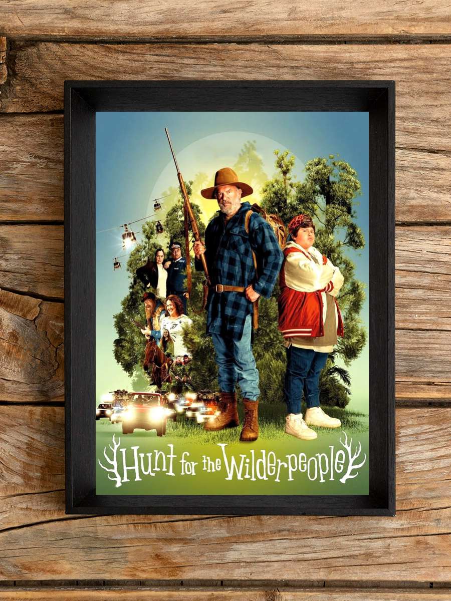 Vahşiler Firarda - Hunt for the Wilderpeople Film Tablo Siyah Çerçeveli Film Poster Afiş Tablo