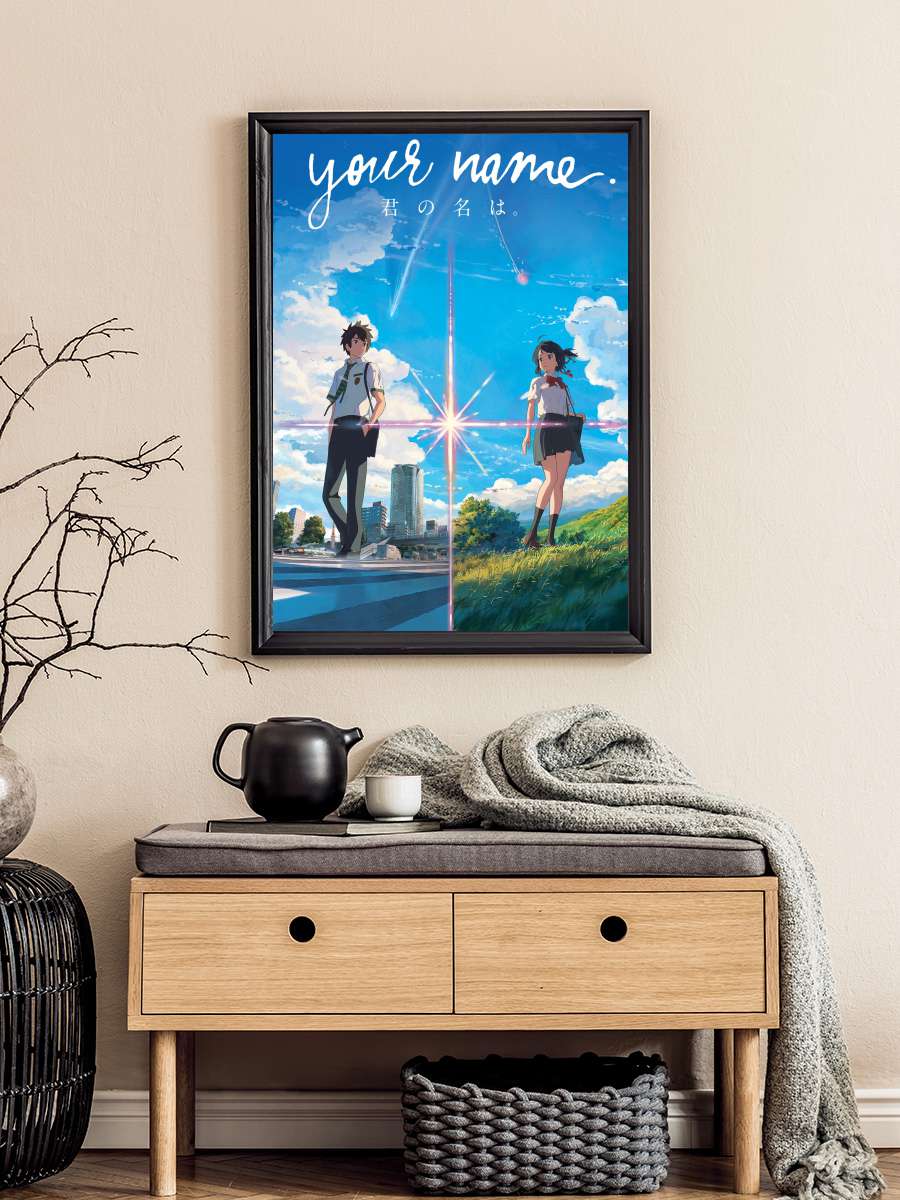 Senin Adın - 君の名は。 Film Tablo Siyah Çerçeveli Film Poster Afiş Tablo