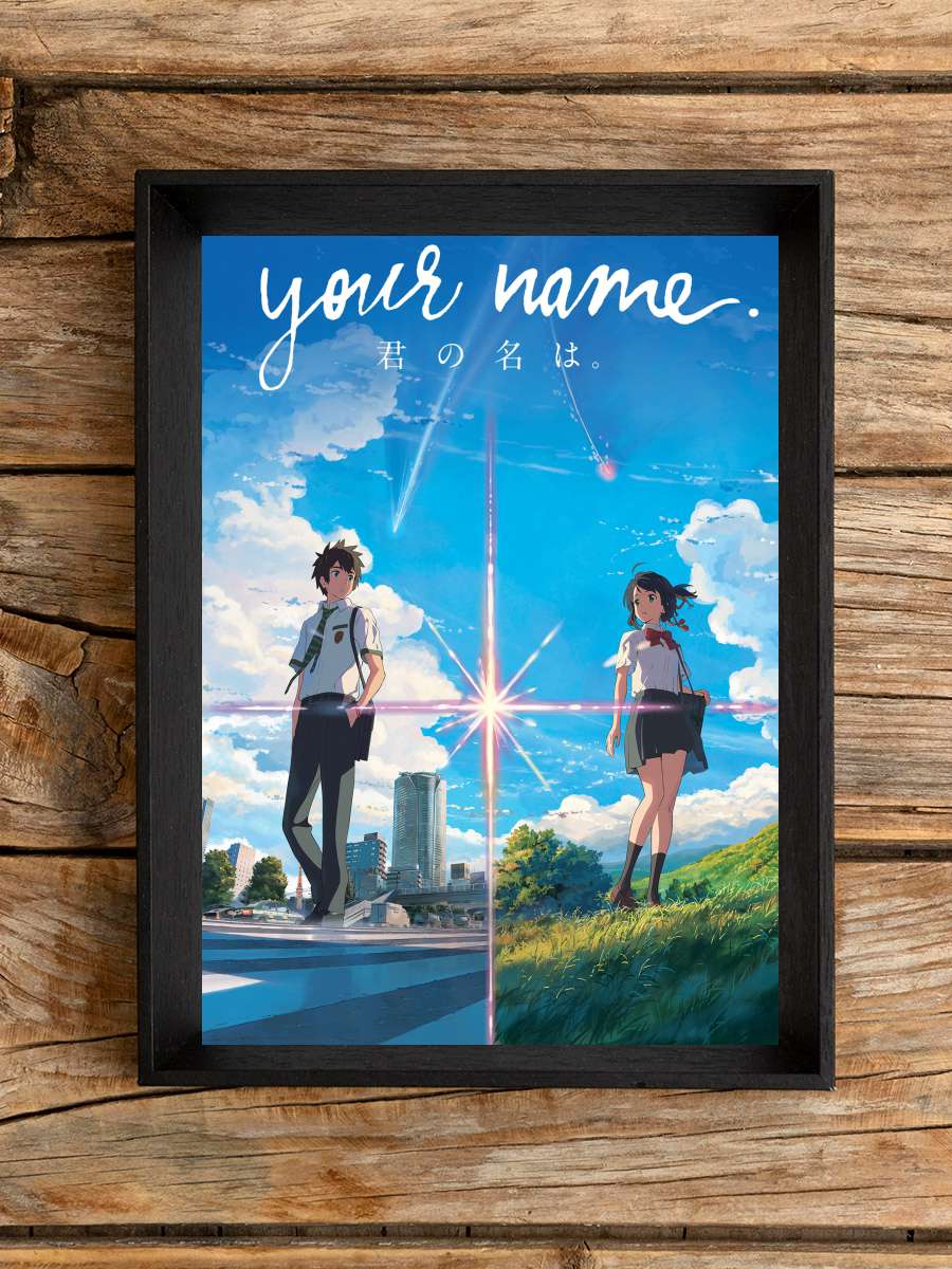 Senin Adın - 君の名は。 Film Tablo Siyah Çerçeveli Film Poster Afiş Tablo