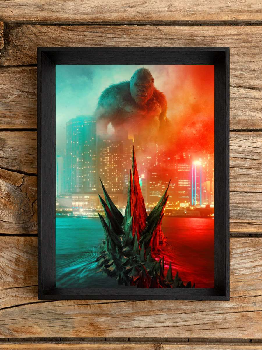 Godzilla vs. Kong Film Tablo Siyah Çerçeveli Film Poster Afiş Tablo