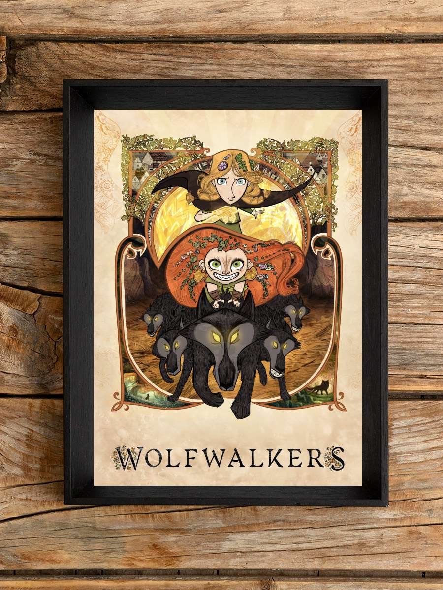Wolfwalkers Film Tablo Siyah Çerçeveli Film Poster Afiş Tablo