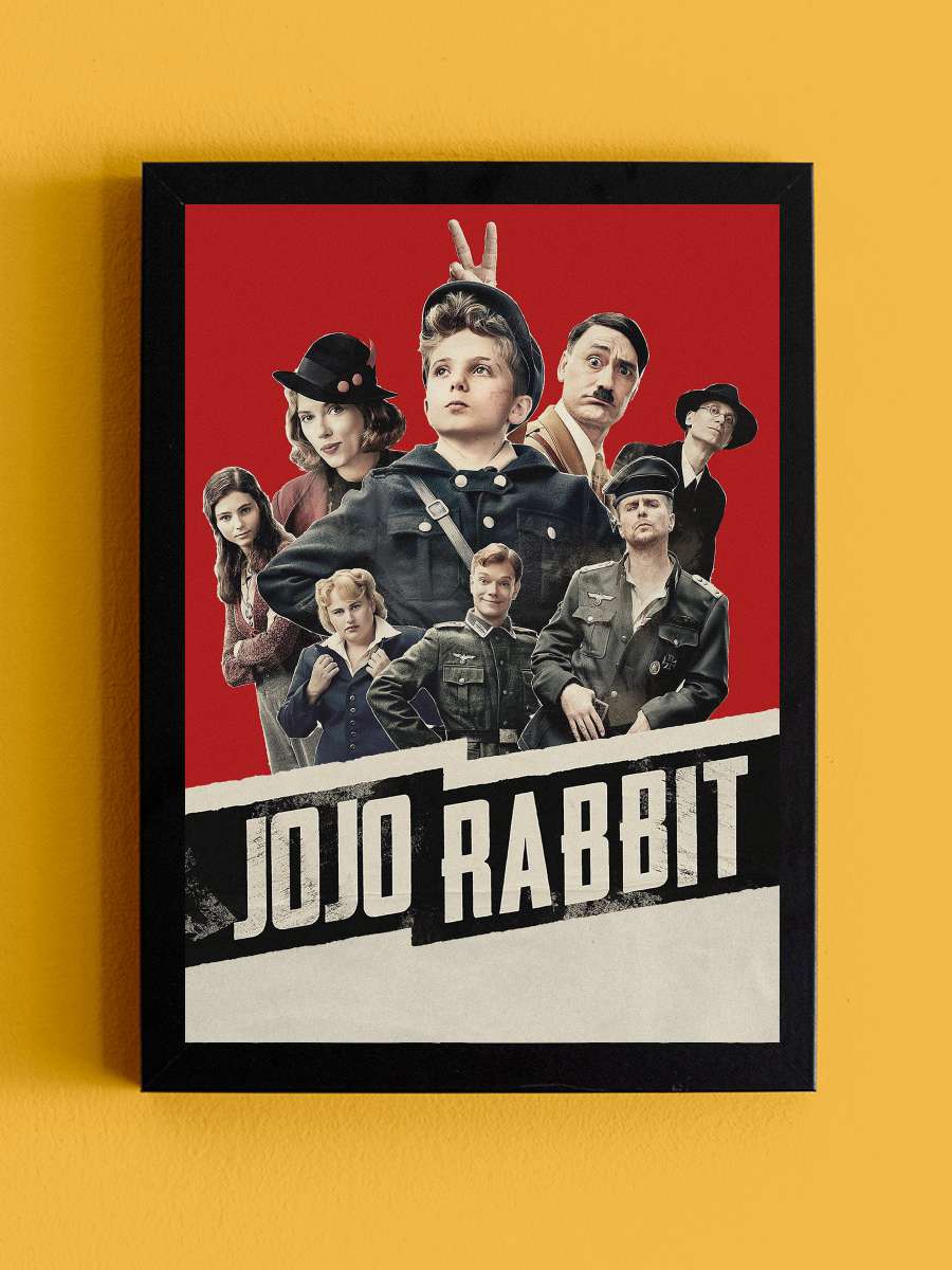 Tavşan Jojo - Jojo Rabbit Film Tablo Siyah Çerçeveli Film Poster Afiş Tablo