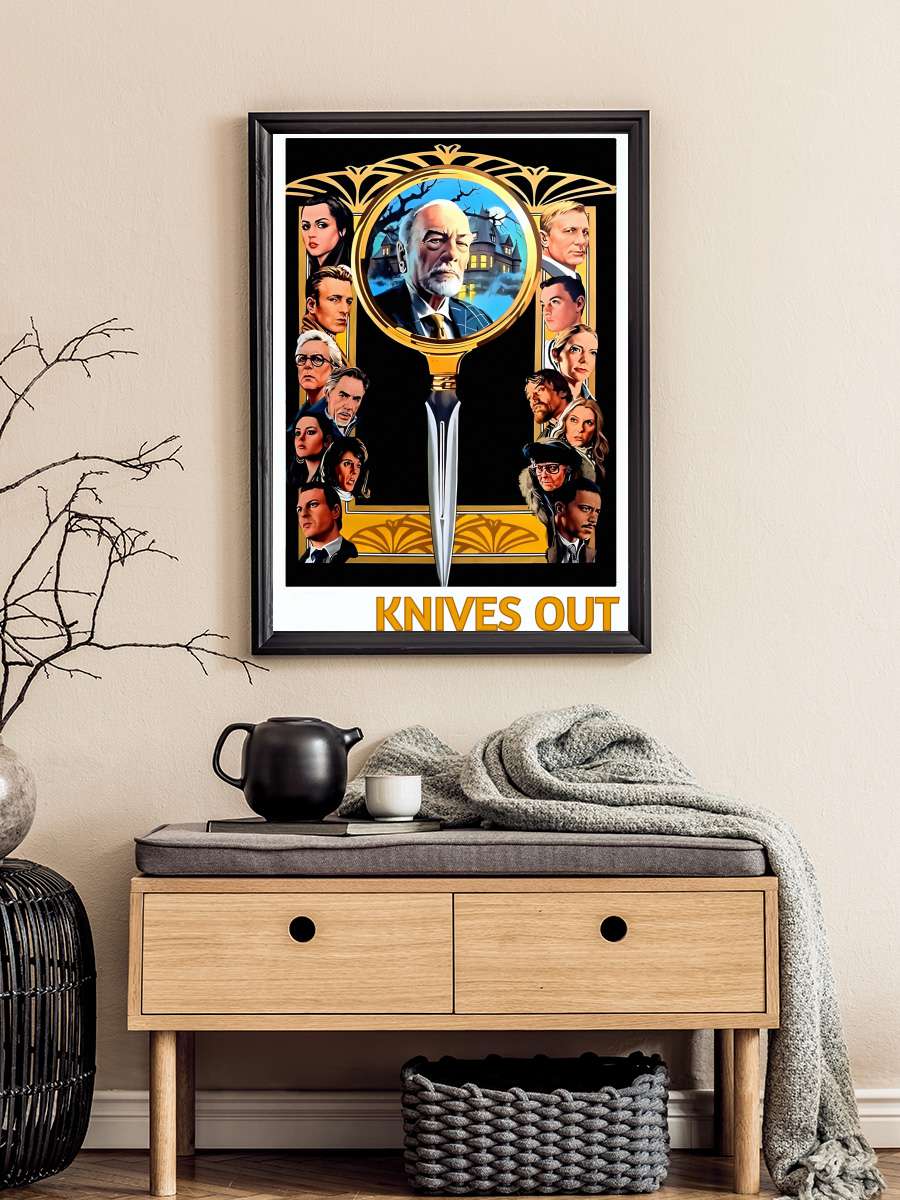 Bıçaklar Çekildi - Knives Out Film Tablo Siyah Çerçeveli Film Poster Afiş Tablo