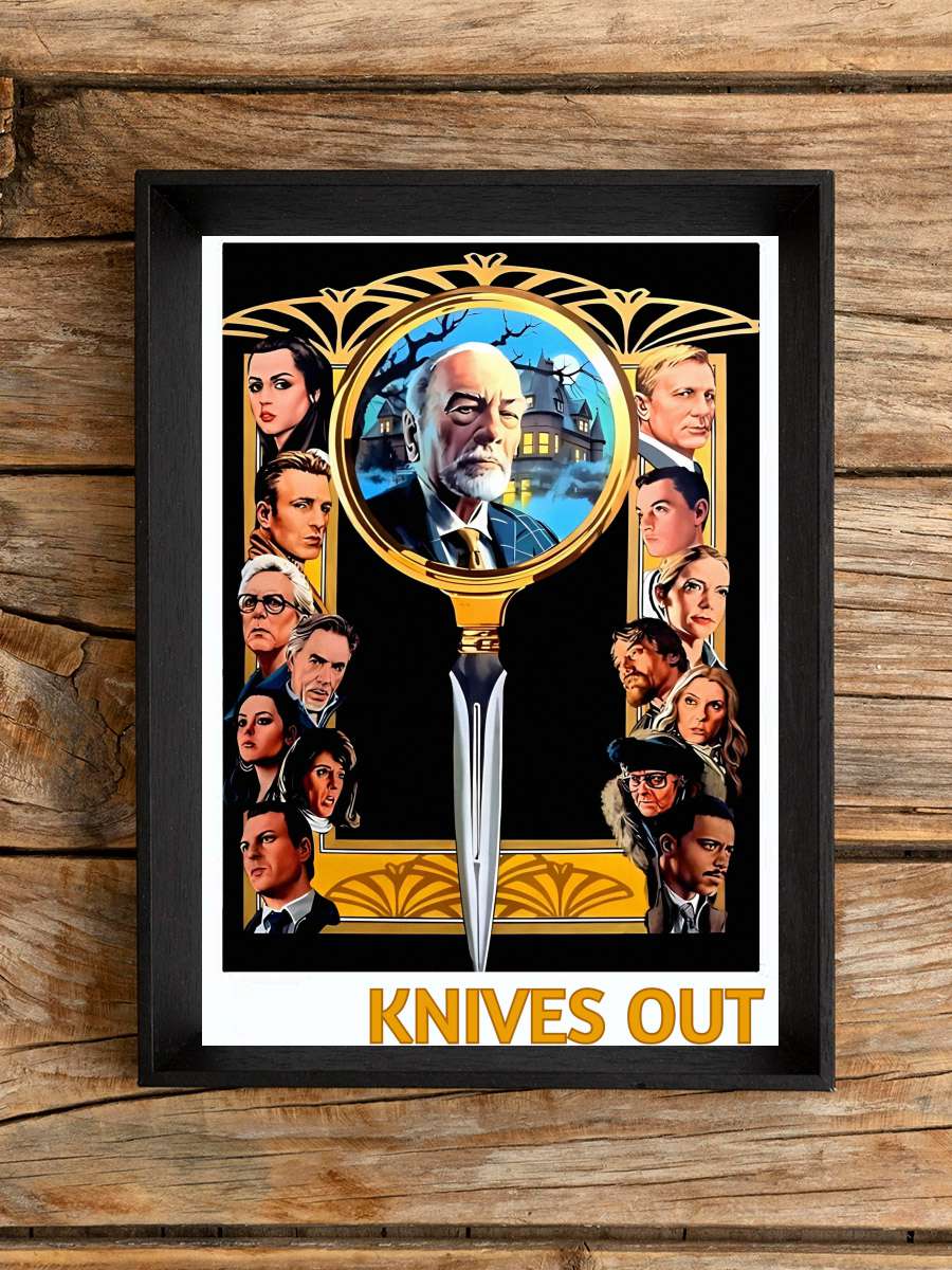 Bıçaklar Çekildi - Knives Out Film Tablo Siyah Çerçeveli Film Poster Afiş Tablo